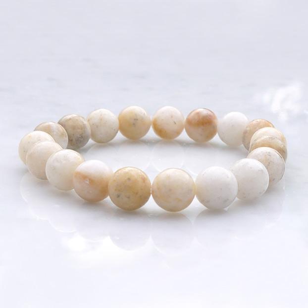 アゾゼオ ハニー＆クリームアゼツライト ブレスレット 10mm | 2枚目