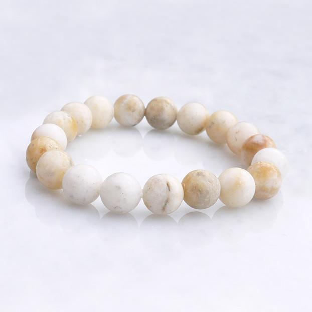 アゾゼオ ハニー＆クリームアゼツライト ブレスレット 10mm | 3枚目