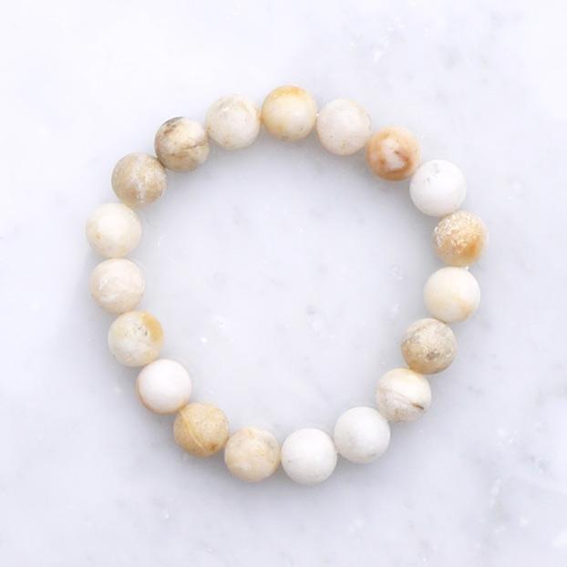 アゾゼオ ハニー＆クリームアゼツライト ブレスレット 10mm | 4枚目