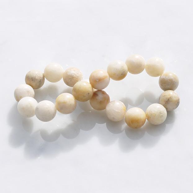 アゾゼオ ハニー＆クリームアゼツライト ブレスレット 10mm | 5枚目