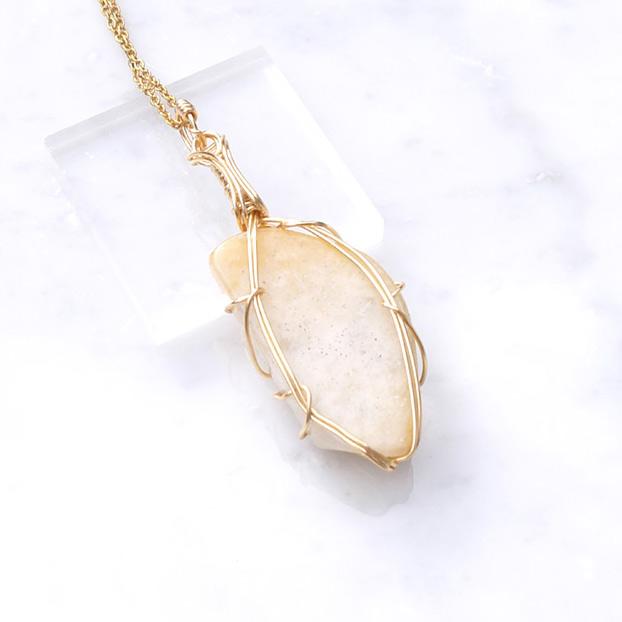 アゾゼオ ハニー＆クリームアゼツライト ペンダント | 3枚目