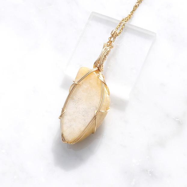 アゾゼオ ハニー＆クリームアゼツライト ペンダント | 5枚目