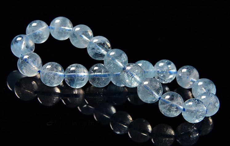 ハイグレード アクアマリン ブレスレット 9.8mm | 4枚目