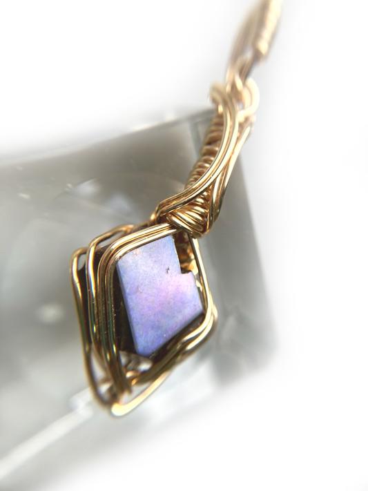 天川村産 レインボーガーネット 高品質原石磨きペンダントトップ | 3枚目