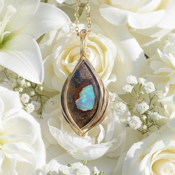 ボルダーオパール ペンダント