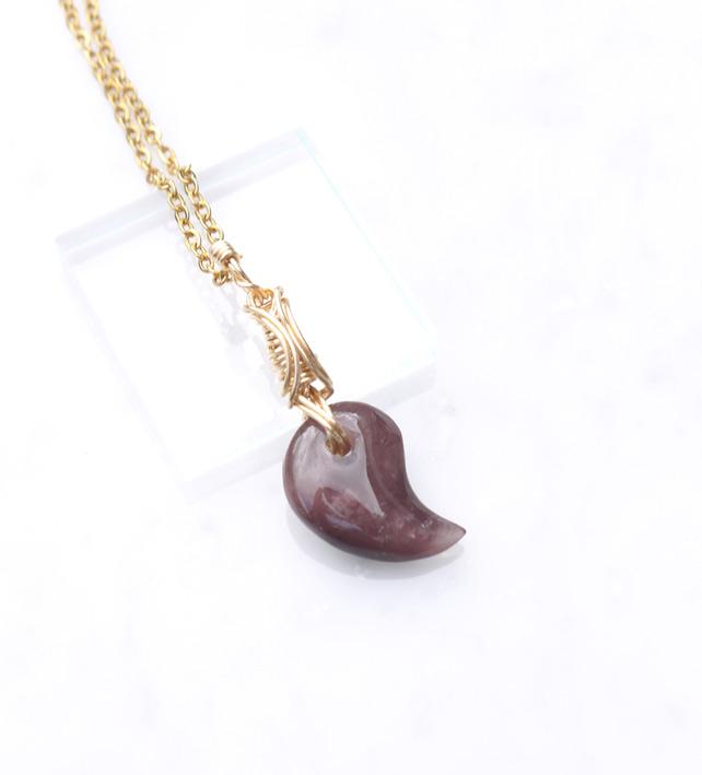 リチウムクォーツ 勾玉 ペンダントトップ | 3枚目