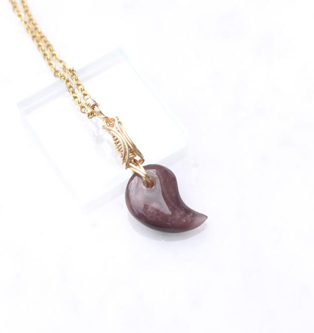 リチウムクォーツ 勾玉 ペンダントトップ | 4枚目