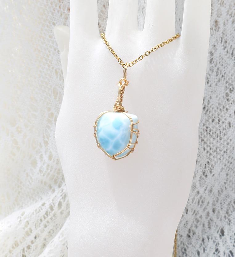 ラリマー ペンダントトップ 14kgf＊ | 4枚目