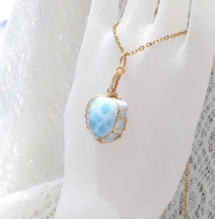 ラリマー ペンダントトップ 14kgf＊ | 5枚目