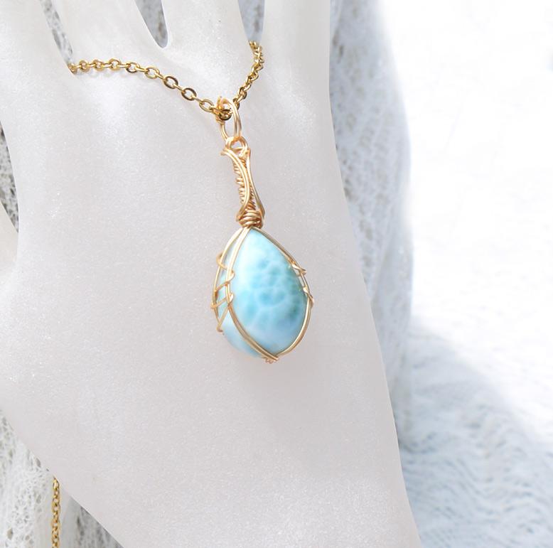 ラリマー ペンダントトップ 14kgf＊ | 3枚目