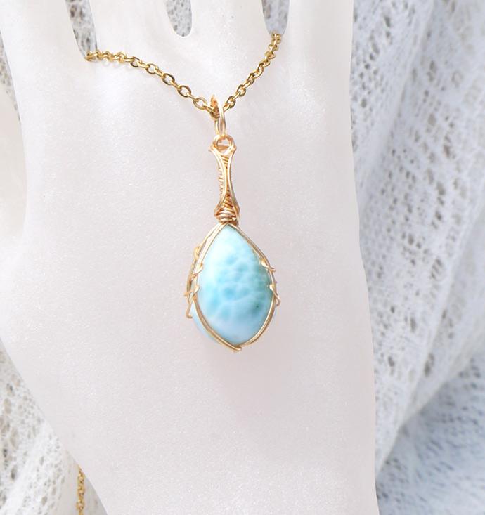 ラリマー ペンダントトップ 14kgf＊ | 4枚目