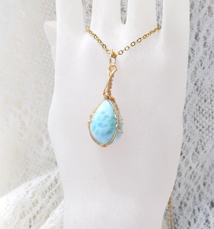 ラリマー ペンダントトップ 14kgf＊ | 5枚目