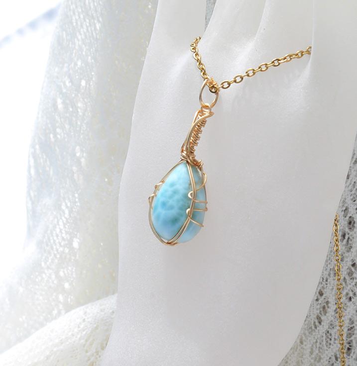 ラリマー ペンダントトップ 14kgf＊ | 6枚目