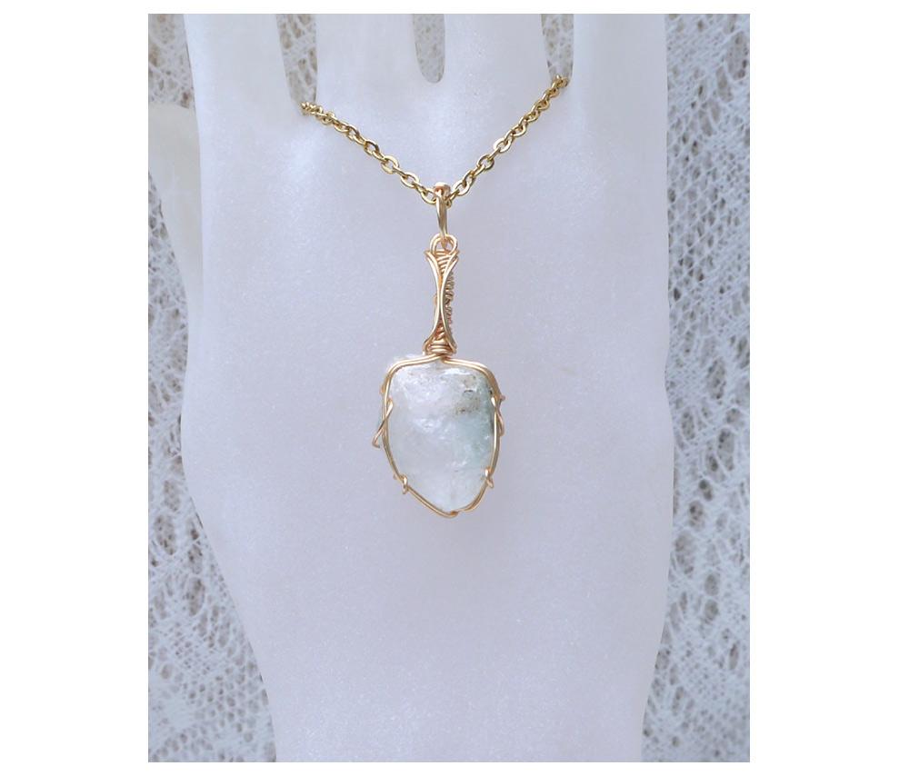 ロシア産 フェナカイト ペンダント 証明書付き 14kgf＊ | 1枚目