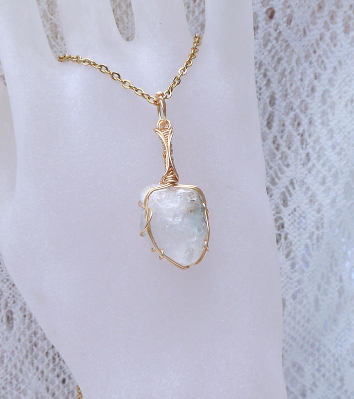 ロシア産 フェナカイト ペンダント 証明書付き 14kgf＊ | 2枚目