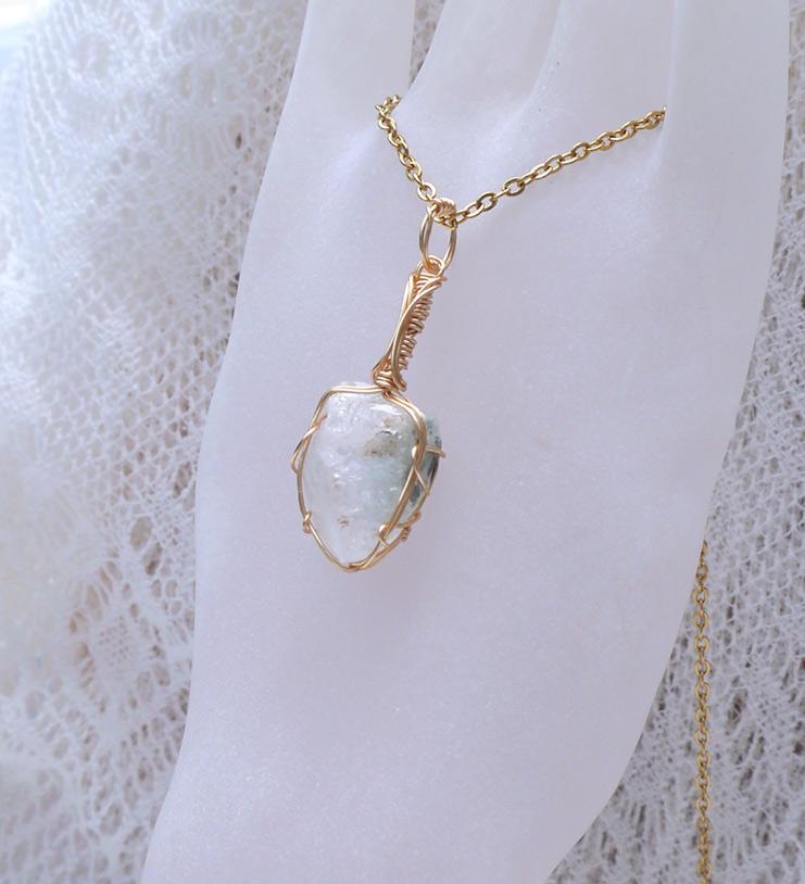 ロシア産 フェナカイト ペンダント 証明書付き 14kgf＊ | 6枚目