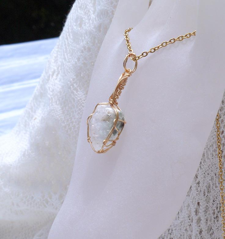 ロシア産 フェナカイト ペンダント 証明書付き 14kgf＊ | 7枚目