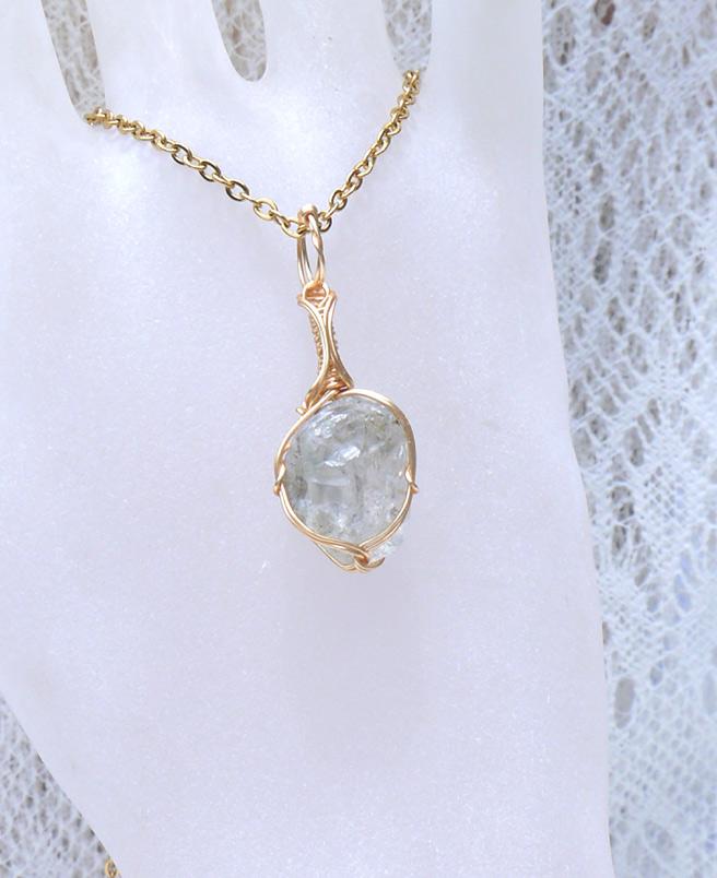 ロシア産 フェナカイト ペンダント 証明書付き 14kgf＊ | 2枚目