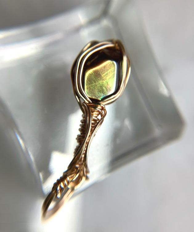 天川村産 レインボーガーネット 高品質原石磨きペンダントトップ | 7枚目