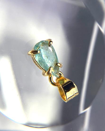 パライバトルマリン ペンダントトップ 0.23ct | 9枚目