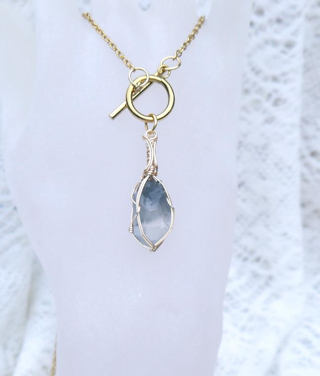 ブルーターラクォーツ ネックレス | 2枚目