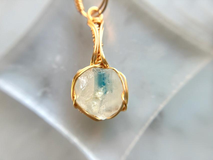 ユークレース ペンダントトップ 14kgf＊ | 2枚目