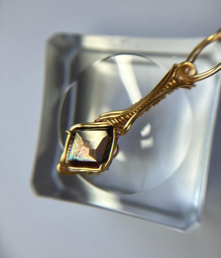 天川村産 レインボーガーネット ジェムグレード ペンダントトップ | 3枚目