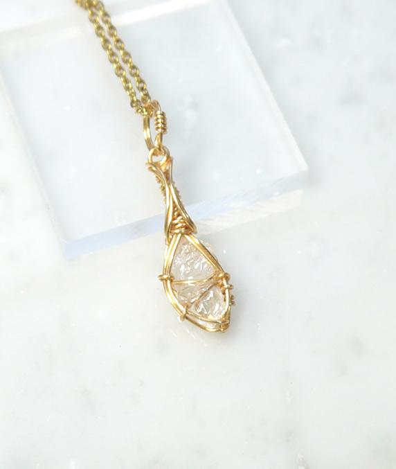 ロシア産 フェナカイト ペンダント 証明書付き 14kgf＊ | 2枚目