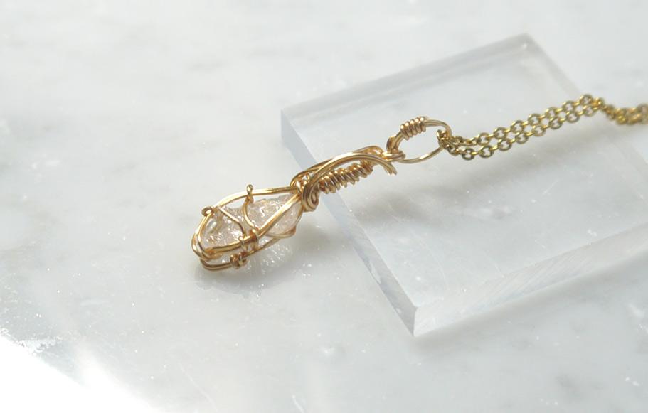 ロシア産 フェナカイト ペンダント 証明書付き 14kgf＊ | 8枚目