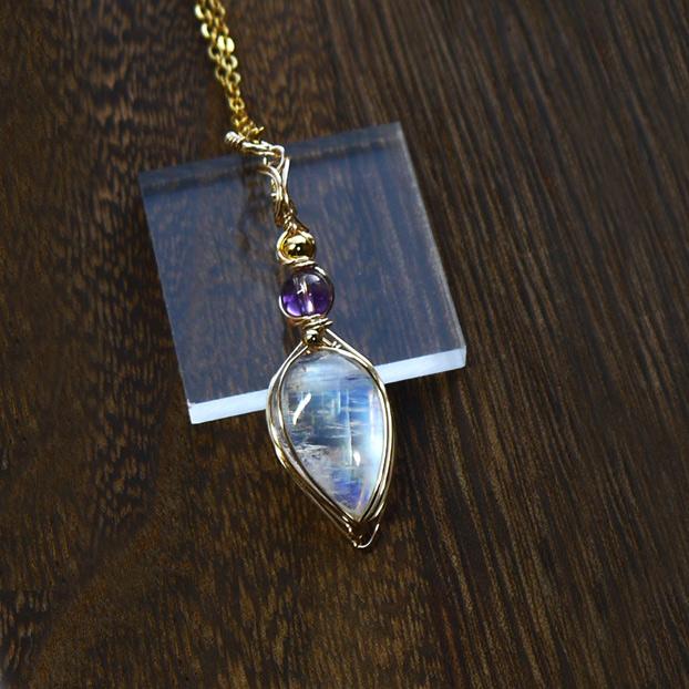 宝石質 レインボームーンストーン ペンダント | 2枚目