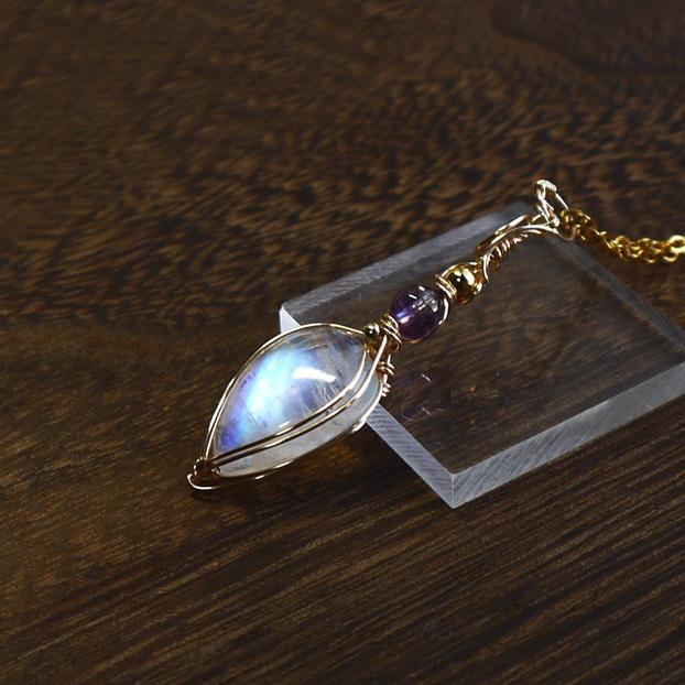 宝石質 レインボームーンストーン ペンダント | 7枚目