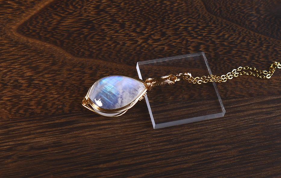 宝石質 レインボームーンストーン ペンダント | 10枚目