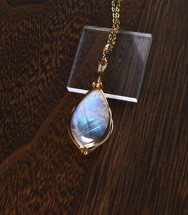 宝石質 レインボームーンストーン ペンダント | 7枚目