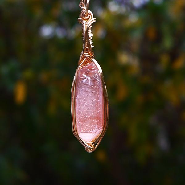 ストロベリーレムリアンシードクリスタル ペンダント | 2枚目