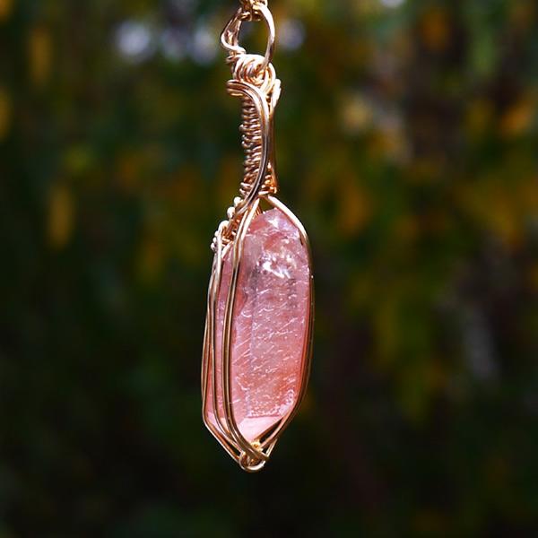 ストロベリーレムリアンシードクリスタル ペンダント | 3枚目