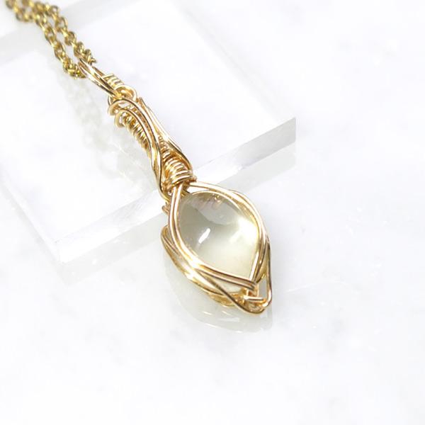 希少 セイロン産イエロームーンストーン ペンダント | 4枚目