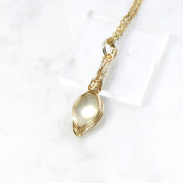 希少 セイロン産イエロームーンストーン ペンダント | 8枚目