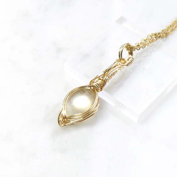 希少 セイロン産イエロームーンストーン ペンダント | 9枚目