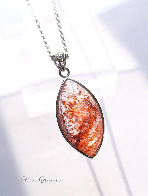 ファイヤークォーツ　(レピドクロサイトインクォーツ)　ペンダント | 2枚目