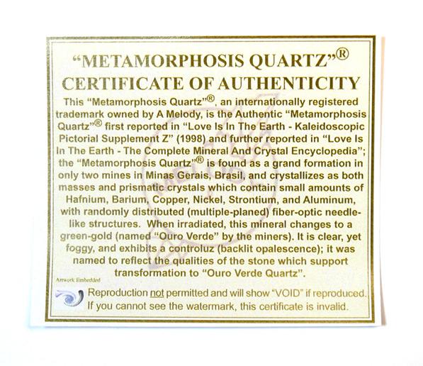 A.Melody♪女史保有 メタモルフォーシス ペンダント 証明書付き | 12枚目