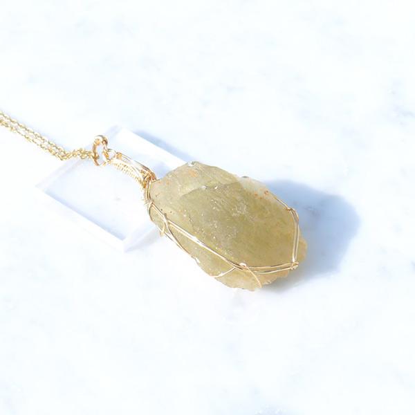 リビアングラス 原石 ペンダントトップ | 3枚目