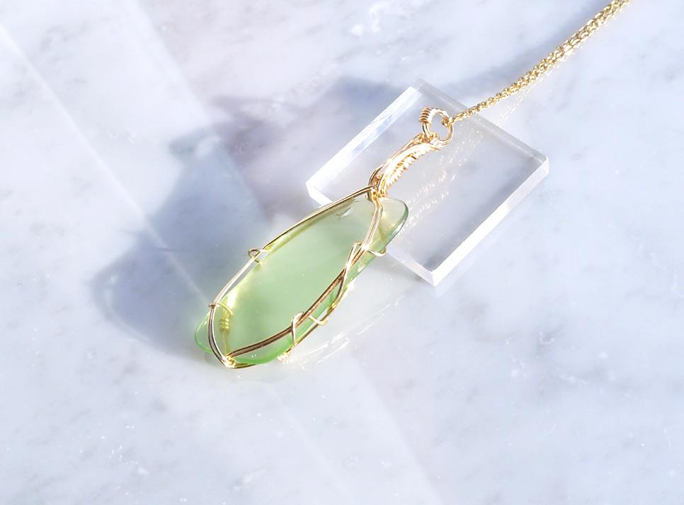 サイババグリーンアンダラ 前面磨き ペンダントトップ | 6枚目