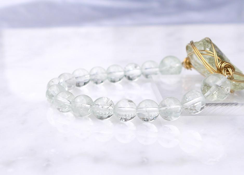 ライトグリーンアンダラ×グリーンアメジストヒーリングゴッデスブレスレット◇ | 12枚目