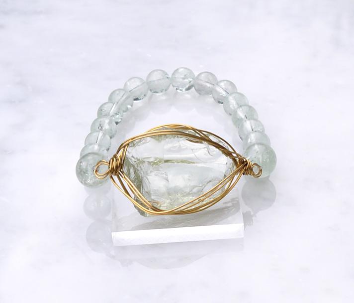 ライトグリーンアンダラ×グリーンアメジストヒーリングゴッデスブレスレット◇ | 8枚目