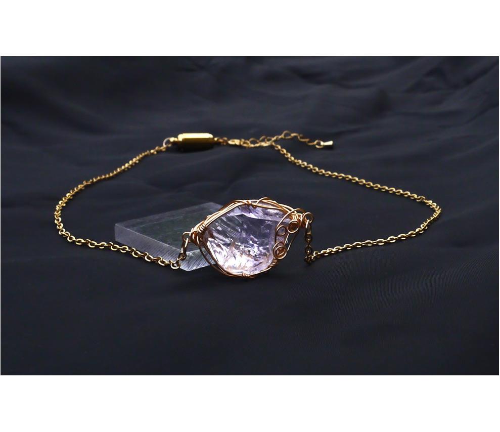 国産 雨塚山紫水晶 ネックレス 14kgf*1枚目の画像