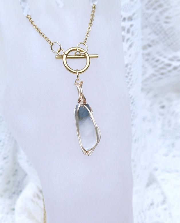 ブルーターラクォーツ ネックレス | 2枚目