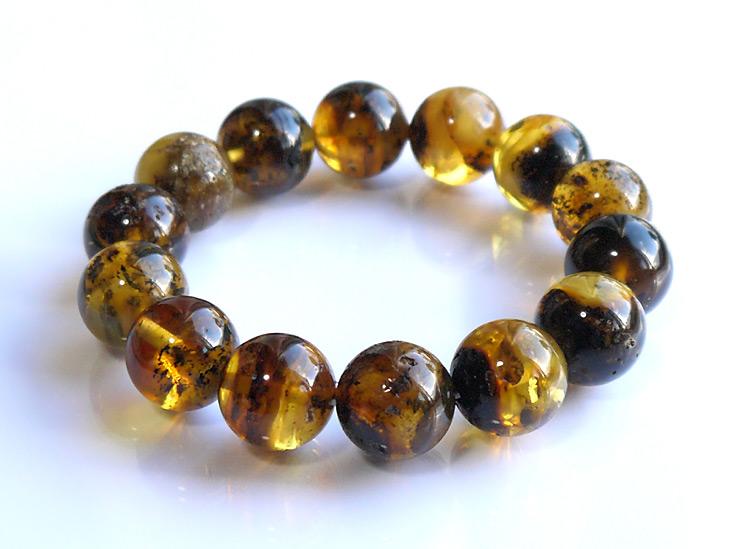 高級バルティックロイヤルアンバー ブレスレット 16mm玉 | 2枚目