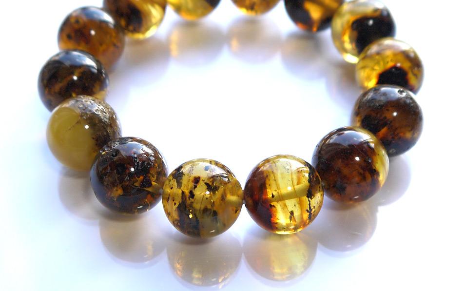 高級バルティックロイヤルアンバー ブレスレット 16mm玉 | 4枚目