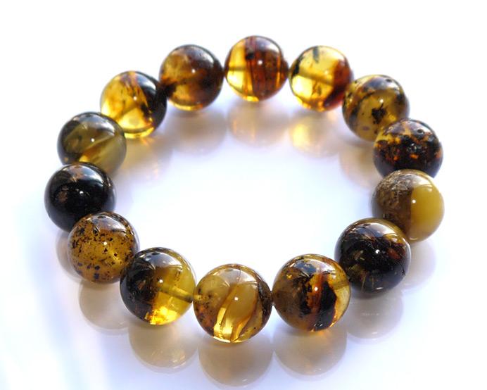 高級バルティックロイヤルアンバー ブレスレット 16mm玉 | 5枚目