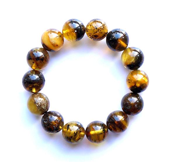 高級バルティックロイヤルアンバー ブレスレット 16mm玉 | 6枚目